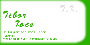 tibor kocs business card